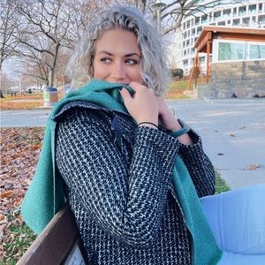 Forest green Alpaca scarf shawl. Winter scarf. Women scarf